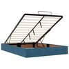 vidaXL Cadre de lit ottoman avec matelas bleu foncé 140x190 cm velours
