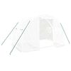 vidaXL Serre avec cadre en acier blanc 6 m&sup2; 3x2x2 m