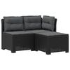 vidaXL Canap&eacute; de jardin 3 places avec coussins look rattan PP