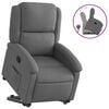vidaXL Fauteuil inclinable Gris fonc&eacute; Tissu