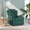 vidaXL Fauteuil de massage inclinable Vert fonc&eacute; Tissu