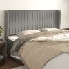 vidaXL T&ecirc;te de lit avec oreilles Gris clair 163x23x118/128 cm Velours