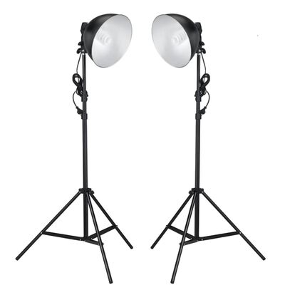 vidaXL Kit de studio photo avec lampes et toiles de fond