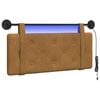 vidaXL T&ecirc;te de lit suspendue Marron Velours
