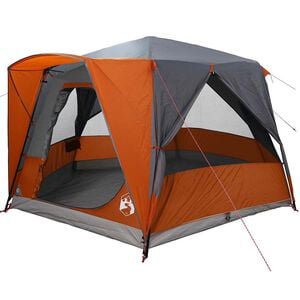 vidaXL Tente de camping 5 personnes 5 personne Gris et orange
