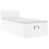 VidaXL Lit ottoman avec matelas blanc 90x190 cm similicuir