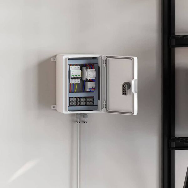 vidaXL Cabinet de Contrôle Gris 18 x 13 x 24 cm Plastic ABS