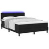 vidaXL Lit &agrave; ressorts avec matelas Noir 140 x 190 cm tissu