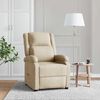 vidaXL Fauteuil inclinable Crème Tissu