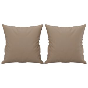 vidaXL Coussins d&eacute;coratifs lot de 2 Cappuccino 40x40 cm Similicuir