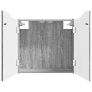 vidaXL Cabinet pour cible Sonoma gris 56 x 12 x 63 cm