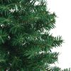 vidaXL Arbre de Noël artificiel d'angle Vert 240 cm PVC et métal