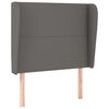 vidaXL T&ecirc;te de lit avec oreilles Gris 103x23x118/128 cm Similicuir