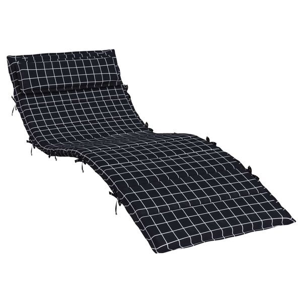 vidaXL Coussin de transat ensoleill&eacute; Noir 178 x 60 x 4 cm Tissu Oxford