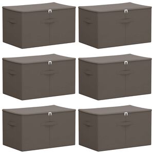 vidaXL Bo&icirc;te de rangement 6 pc Tissu intiss&eacute; 55 x 35 x 32 cm 61,6 L