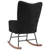 vidaXL Chaise &agrave; bascule Noir 78 x 61 x 98 cm Velours
