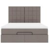 VidaXL Cadre de lit ottoman avec matelas taupe 140x200 cm tissu