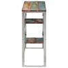 vidaXL Table console argent&eacute; acier inoxydable/bois massif r&eacute;cup&eacute;ration