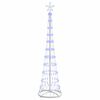 vidaXL Arbre de No&euml;l LED Bleu 51 x 51 x 190 cm M&eacute;tal