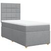 vidaXL Sommier &agrave; lattes de lit et matelas Gris clair 90x190 cm Tissu
