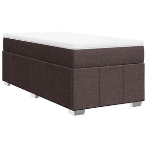 vidaXL Sommier &agrave; lattes de lit avec matelas Marron fonc&eacute; 100x200 cm