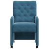 vidaXL Chaises de Salle &agrave; Manger avec Roues 2 pcs Bleu 58 x 67 x 97 cm