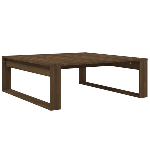vidaXL Table basse Ch&ecirc;ne marron 100x100x35 cm Bois d'ing&eacute;nierie