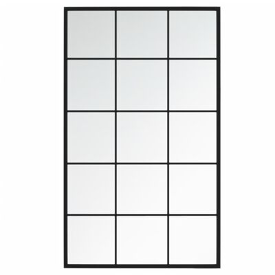 vidaXL Miroirs muraux 2 pcs noir 100x60 cm métal