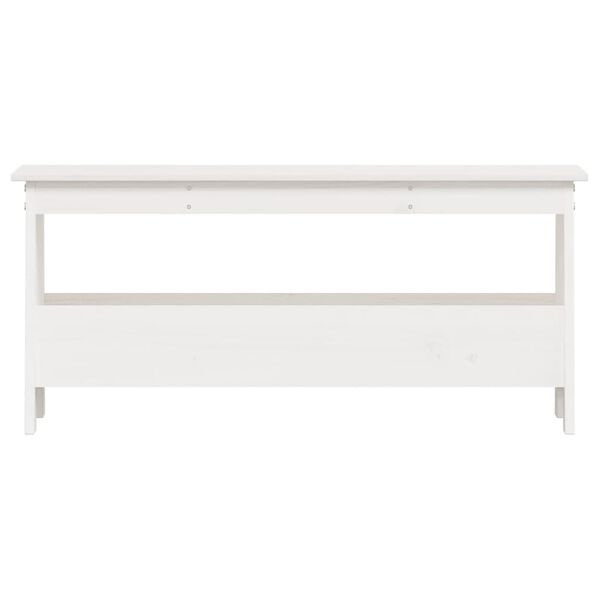 vidaXL Banc d'entr&eacute;e Blanc 100x28x45 cm Bois massif Pin
