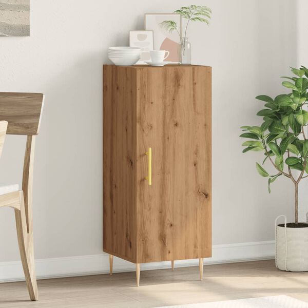 vidaXL Buffet ch&ecirc;ne artisanal 34,5x34x90 cm bois d'ing&eacute;nierie