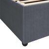 vidaXL Cadre de lit avec matelas Gris fonc&eacute; 120 x 200 cm tissu