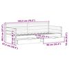 vidaXL Lit de jour avec tiroirs sans matelas 90x190 cm bois massif