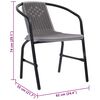 vidaXL Chaises de jardin lot de 2 Plastique Rotin et acier 110 kg
