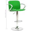 vidaXL Tabourets de bar lot de 2 vert cuir artificiel