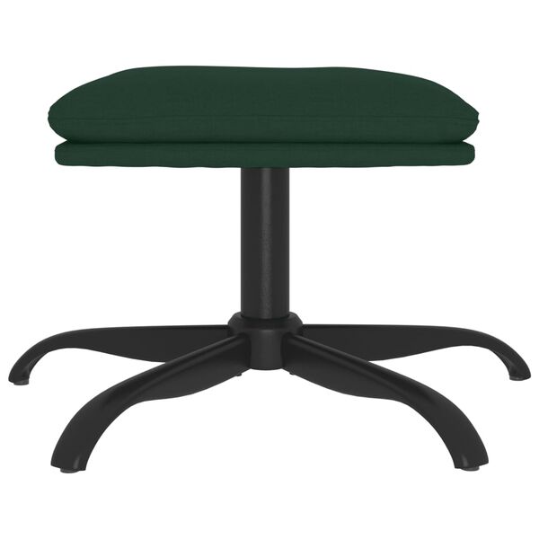 vidaXL Repose-pied Vert foncé 60x60x36 cm Tissu