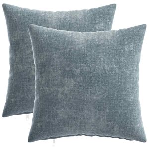 vidaXL Housse de coussin 2 pc HEERLEN Bleu clair 35 x 35 cm