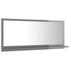 vidaXL Miroir de salle de bain Gris brillant Bois d&rsquo;ing&eacute;nierie