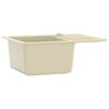 vidaXL &Eacute;vier de cuisine Granit Seul lavabo Beige