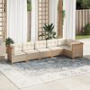 vidaXL Salon de jardin avec coussins 6 pcs beige r&eacute;sine tress&eacute;e