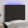 vidaXL T&ecirc;te de lit &agrave; LED Noir 90x5x118/128 cm Tissu