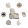 vidaXL Fauteuil inclinable beige tissu microfibre