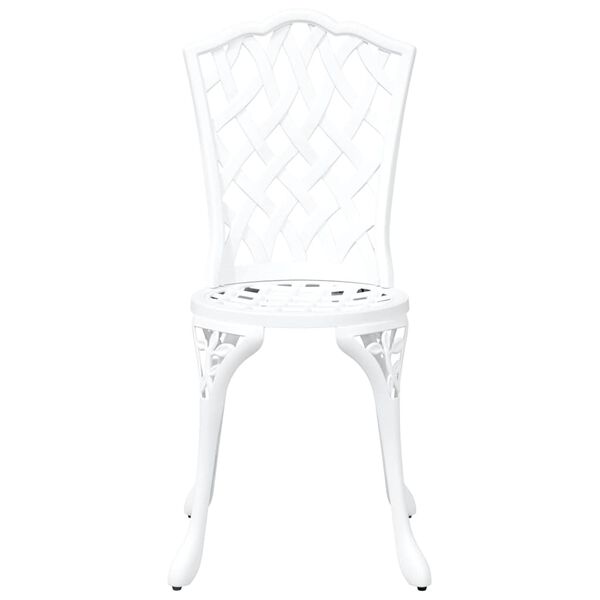 vidaXL Chaise de jardin 2 pcs Blanc 55 x 56,5 x 91cm Aluminium