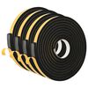 vidaXL Ruban adh&eacute;sif en mousse 4 pcs Noir 15mm x 5m Mousse CR