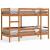 vidaXL Lit superpos&eacute; sans matelas cire marron 75x190 cm pin massif