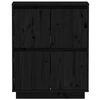 vidaXL Buffet Noir 60x34x75 cm Bois massif de pin