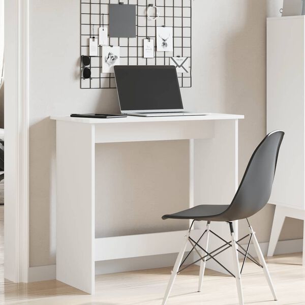 vidaXL Bureau Blanc 80x40x75 cm Bois d'ing&eacute;nierie