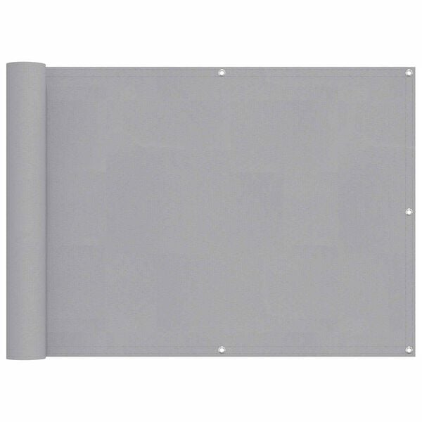 vidaXL &Eacute;cran de balcon Gris clair 75 x 200 cm Oxford alu enduit de PU