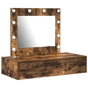 vidaXL Table de Toilette Marron 83 x 40 x 70 cm Bois d'ing&eacute;nierie