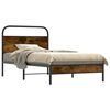 vidaXL Cadre de lit sans matelas 100x190 cm ch&ecirc;ne fum&eacute; bois ing&eacute;nierie