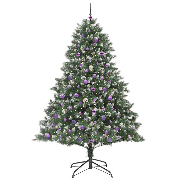 vidaXL Sapin de No&euml;l artificiel Vert 240 cm PVC, plastique et acier